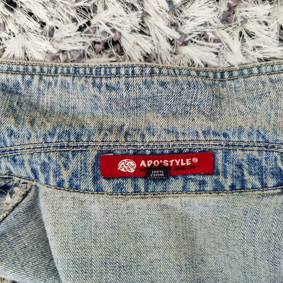 Vintage Handmade Embroidered Denim Jacket "Starry Sky" - Picture 8 of 10